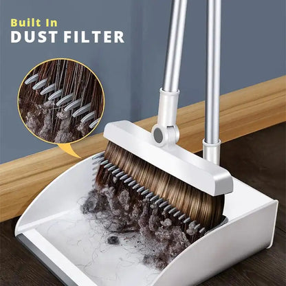 Home Windproof Floor Broom & Dustpan Set